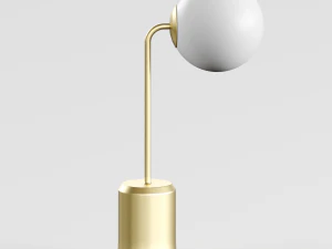 lampu meja modern terbuat dari kuningan dan kaca opal laredoute moricio Model 3D