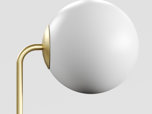 modern table lamp made of brass and opal glass laredoute moricio 3D Model