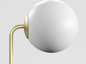 modern table lamp made of brass and opal glass laredoute moricio 3D Model