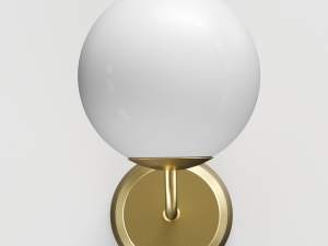 modern table lamp made of brass and opal glass laredoute moricio 3D Model