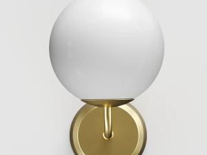 modern table lamp made of brass and opal glass laredoute moricio 3D Model