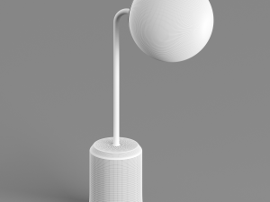 modern table lamp made of brass and opal glass laredoute moricio 3D Model
