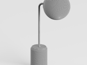 modern table lamp made of brass and opal glass laredoute moricio 3D Model