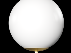 modern brass and opal glass wall lamp laredoute moricio Modelo 3D