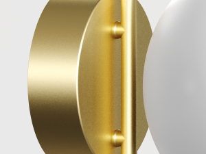 modern brass and opal glass wall lamp laredoute moricio Modelo 3D
