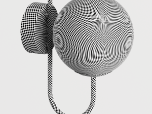 modern brass and opal glass wall lamp laredoute moricio Modelo 3D