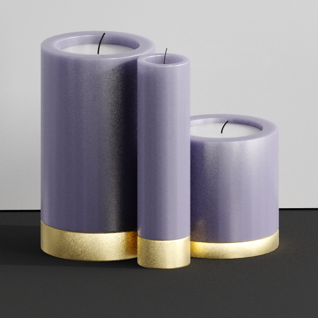 modern candle 3D 模型 .c4d .max .obj .3ds .fbx .stl .blend