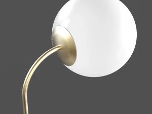 floor lamp made of brass and opal glass laredoute moricio 3D Model