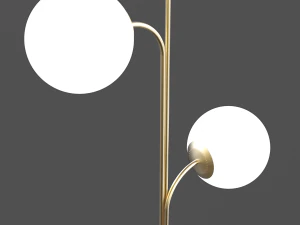 floor lamp made of brass and opal glass laredoute moricio 3D Model