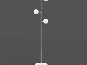 floor lamp made of brass and opal glass laredoute moricio 3D Model