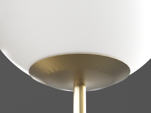 brass and milk glass wall lamp laredoute moricio 3D Модель