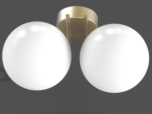 brass and milk glass wall lamp laredoute moricio 3D Модель