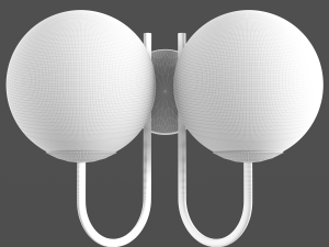 brass and milk glass wall lamp laredoute moricio 3D Модель