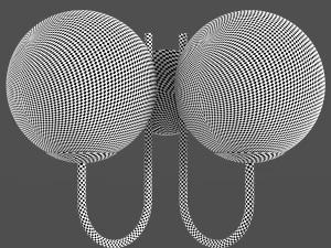 lumin&aacute;ria de parede em lat&atilde;o e vidro leitoso laredoute moricio Modelo 3D