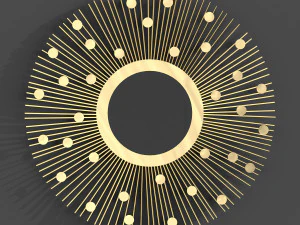 cermin antik laredoute soleil Model 3D