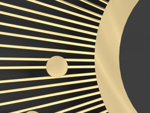 vintage mirror laredoute soleil 3D Model