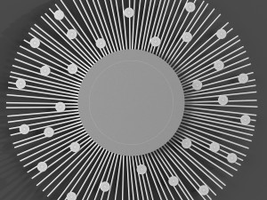 vintage mirror laredoute soleil 3D Model