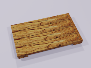 paths made of wood branches and bricks 3D Model