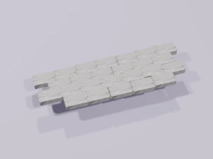paths made of wood branches and bricks 3D Model