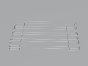 paths made of wood branches and bricks 3D Model