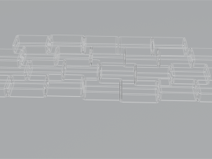 paths made of wood branches and bricks 3D Model