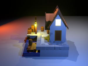 low poly house Modèle 3D