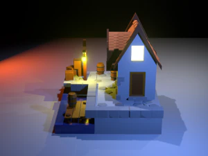 low poly house 3D Model