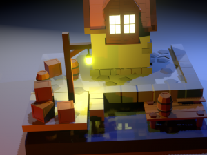 low poly house Modèle 3D
