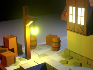 low poly house Modèle 3D