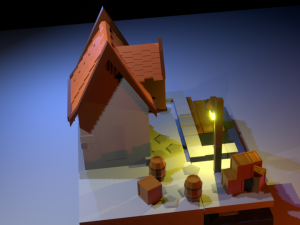 low poly house Modèle 3D