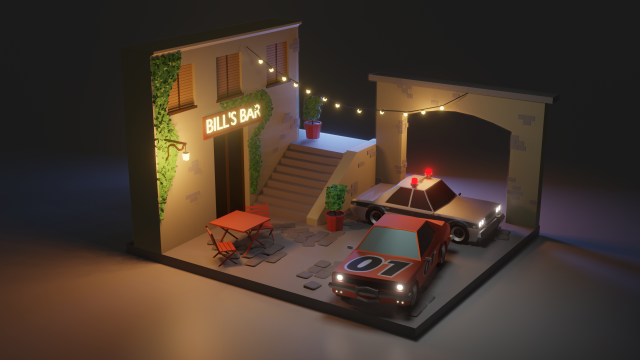 village low poly Modelo 3D .c4d .max .obj .3ds .fbx .stl .blend 