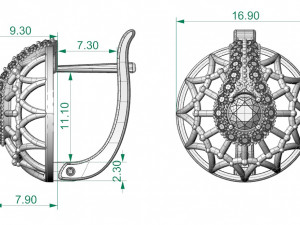 gems in a spider web 3D-printmodel