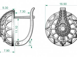 gems in a spider web 3D Print Model