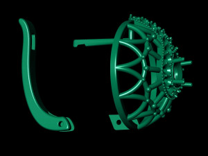 gems in a spider web 3D-printmodel