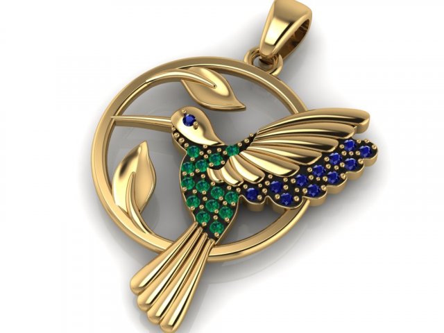 hummingbird pendant Model do druku 3D .c4d .max .obj .3ds .fbx .stl .blend 