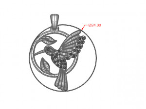 hummingbird pendant Model do druku 3D