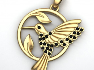 hummingbird pendant Model do druku 3D
