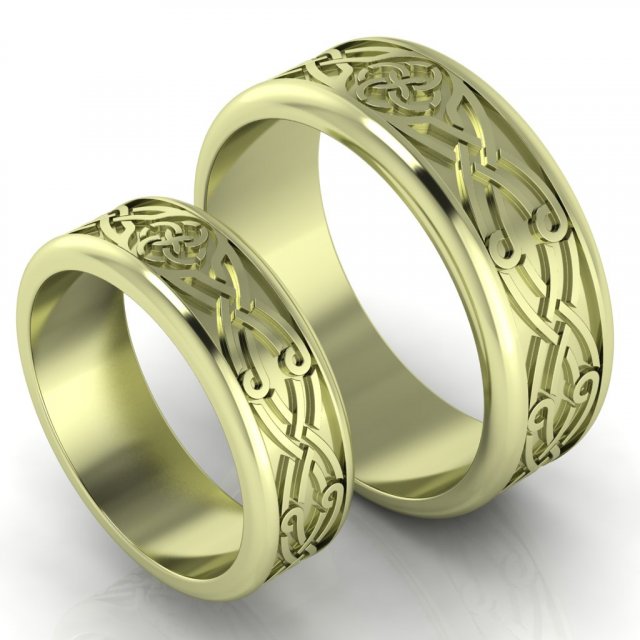 patterned wedding rings 3D प्रिंट मॉडल .c4d .max .obj .3ds .fbx .stl .blend 