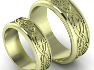 gemusterte Eheringe 3D Druckmodell