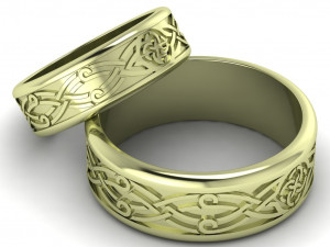 patterned wedding rings 3D प्रिंट मॉडल