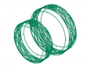 patterned wedding rings 3D प्रिंट मॉडल