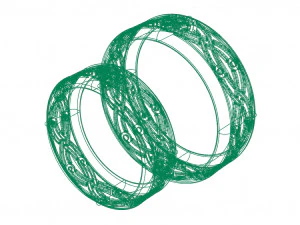 alian&ccedil;as de casamento estampadas Modelo de Impressão 3D