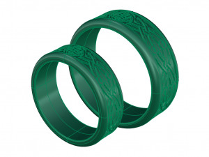 patterned wedding rings 3D प्रिंट मॉडल