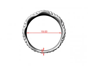 anello di corda Modello di stampa 3D