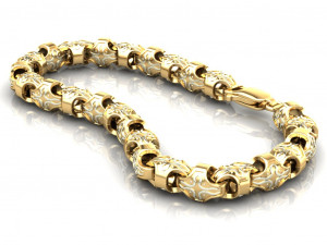 teat gold bracelet Model do druku 3D