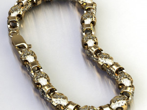 teat gold bracelet Modelo de Impressão 3D