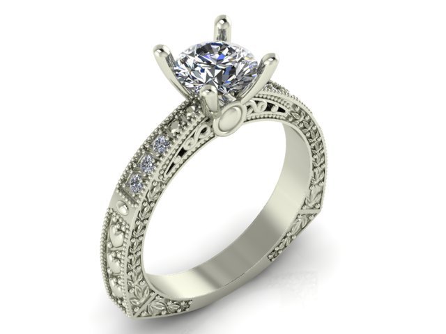 ring with floral pattern Modelo de Impressão 3D .c4d .max .obj .3ds .fbx .stl .blend 