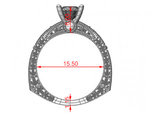ring with floral pattern Modelo de Impressão 3D