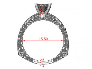 ring with floral pattern 3D Print Model