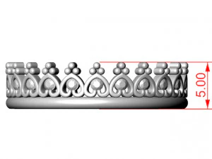 crown ring 3D Print Model